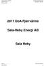 2017 DoA Fjärrvärme. Sala-Heby Energi AB. Sala Heby