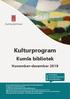 Kulturprogram. Kumla bibliotek. November december 2019