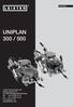 UNIPLAN 300 / 500. Svenska