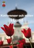 Konferenser och möten. i Lund