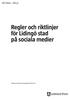 Regler och riktlinjer för Lidingö stad på sociala medier