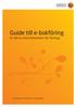 Guide till e-bokföring En del av internetbanken för företag