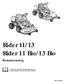 Rider 11/13 Rider 11 Bio/13 Bio Bruksanvisning. Läs igenom bruksanvisningen noggrant och förstå innehållet innan du använder maskinen.