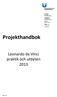Projekthandbok. Leonardo da Vinci praktik och utbyten 2013. Sida 1 (1)