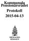 Kommunala Pensionärsrådet Protokoll 2015-04-13