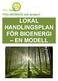 LOKAL HANDLINGSPLAN FÖR BIOENERGI EN MODELL