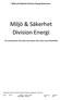 Miljö & Säkerhet Division Energi