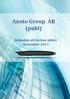 Anoto Group AB (publ) Inbjudan att teckna aktier November 2013
