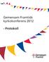 Gemensam Framtids kyrkokonferens 2012. - Protokoll