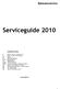 Serviceguide 2010. Sjömansservice. Innehållsförteckning