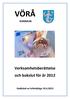 VÖRÅ KOMMUN. Verksamhetsberättelse och bokslut för år 2012