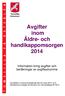 Avgifter inom Äldre- och handikappomsorgen 2014