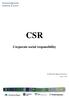 CSR Corporate social responsibility