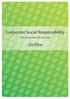 Corporate Social Responsibility. Vårt arbete med etik och miljö