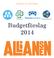 Allians för Borlänge Budgetförslag 2014