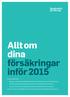 Allt om dina försäkringar inför 2015