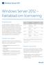 Windows Server 2012 Faktablad om licensiering