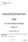 KRAVSPECIFIKATION CAD