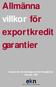 Allmänna villkor för exportkredit garantier