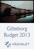 Göteborg. Budget 2013