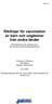 Riktlinjer för vaccination av barn och ungdomar från andra länder