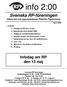 Svenska RP-föreningen. Söker bot mot ögonsjukdomen Retinitis Pigmentosa. Infodag om RP den 13 maj