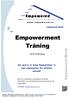 Empowerment Träning. 2013 Katalog. Our goal is to bring Empowerment to your organization for ultimate success!