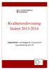 Kvalitetsredovisning läsåret 2013-2014. Kopparhyttan - grundläggande och gymnasial vuxenutbildning samt SFI