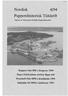 Nordisk. 4/94 Pappershistorisk Tidskrift. Utgiven av Föreningen Nordiska Pappershistoriker