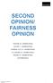 SECOND OPINION/ FAIRNESS OPINION