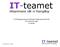 Anders Hallström IT-teamet. IT-Driftsorganisationen Kävlinge, Staffanstorp & Burlöv ITIL-Processes Light IT-teamet