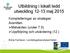 Utbildning i lokalt ledd utveckling 12-13 maj 2015