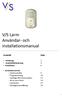 V/S Larm Användar- och installationsmanual