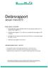 Delårsrapport Januari mars 2013