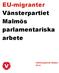 EU-migranter Vänsterpartiet Malmös parlamentariska arbete