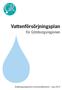 Vattenförsörjningsplan. för Göteborgsregionen