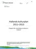 Hallands kulturplan 2011 2013