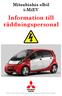 Mitsubishis elbil i-miev Information till räddningspersonal