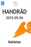 KALLELSE 2015-05-04. Handikapprådet HANDRÅD 2015-05-04. Kallelse