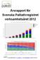 Årsrapport för Svenska Palliativregistret verksamhetsåret 2012