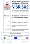 Vibration Exposures. Risks of Occupational. Supplement 3 to Annex 12 of Final Technical Report. January 2003 to December 2006