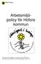 Arbetsmiljö- policy för Hofors kommun