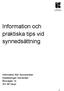 Information och praktiska tips vid synnedsättning