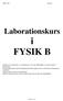 Laborationskurs i FYSIK B