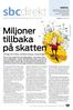 Miljoner tillbaka på skatten