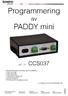 Programmering av. PADDY mini