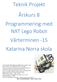Teknik Projekt Årskurs 8 Programmering med NXT Lego Robot Vårterminen -15 Katarina Norra skola