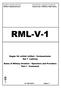 RML-V-1. Regler för militär luftfart - Verksamheter Del 1 Ledning. Rules of Military Aviation - Operators and Providers Part 1 Command