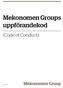 Mekonomen Groups uppförandekod. (Code of Conduct)
