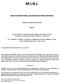 M.I.N.I. MINI INTERNATIONELL NEUROPSYKIATRISK INTERVJU. Swedish Translation Version 6.0.0 DSM-IV